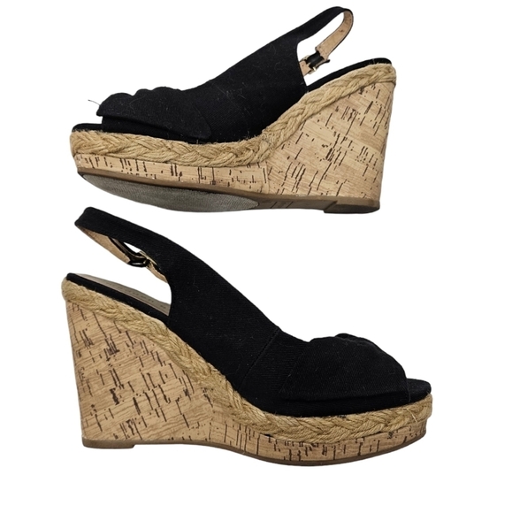 Madden Girl Elivia Peep Toe Slingback Cork Wedge Espadrille Women's Size 8.5 - Picture 7 of 14